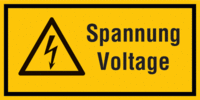 Sicherheitsschild Elektrotechnik - Warnung vor elektrischer Spannung, Aluminium
