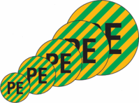 Leiter- und Betriebsmittelkennzeichnung - PE, Gelb/Grün, 20 mm, PE-Folie, Rund
