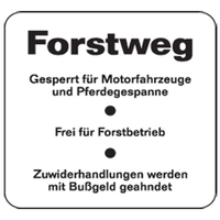 Modellbeispiel: Natur- und Umweltschutzschild (Forstweg) Art. uw100006320