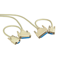 Videk DB9F+DB25F to DB9F+DB25F Null Modem Cable 5Mtr