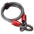 Kabel Cobra, flexibles Stahlseil,mit ABUS-Vorhängeschloß verwendbar,Seilstärke 0,8cm,Seillänge 200cm