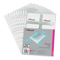 Rexel Nyrex Business Crd Pocket A4 Pk.10