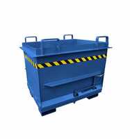 Eichinger Klappbodenbehälter in konischer Ausführung, 1000 kg, 500 Liter enzianblau