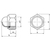 Skizze zu DIN 986 M 4 inox A2 Dado autobloccante cieco con elemento serraggio