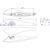 Skizze zu Ustica fogantyú, lyuktáv. 96 mm, szél. 144 mm, fényes króm öntvény