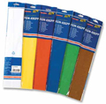 Folia crêpepapier pak van 10 stuks in geassorteerde kleuren: wit, geel, licht oranje, lichtblauw, blau...