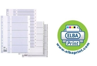 ELBA - INTERCALAIRE NUMÉRIQUE EN PLASTIQUE, FORMAT A4, BLANC, 12 POSITIONS, CHIFFRES: 1-12, EN PP, 0,15 MM, COUVERTURE INSCRIPTI