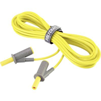 CORDON DE MESURE DE SÉCURITÉ[BANANE MÂLE 4 MM -BANANE MÂLE 4 MM ] ULTRA FLEXIBLES 5.00 M;JAUNE;MSB-501 10 A VOLTCRAFT VC-8063535