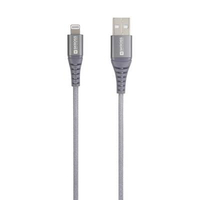 SKROSS CABLE USB USB-C 2.0 A LIGHTNING CABLE, TRENZADO, 2 M, GRIS ESPACIAL