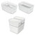 Aufbewahrungsbox MyBox WOW, Klein, A5, mit Deckel, ABS, weiß/grau