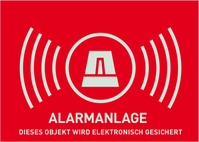 ABUS Warnaufkleber Alarm (ohne -Logo) 74 x 52,5 mm (Art.-Nr. AU1323)