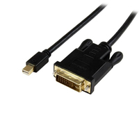 StarTech.com MDP2DVIMM6BS video átalakító kábel 1,9 M Mini DisplayPort DVI-D Fekete
