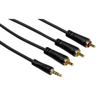 Hama 122162 audio cable 3 m 3.5mm RCA Black