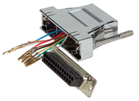 EFB Elektronik ETM23055 tussenstuk voor kabels D-Sub 25 RJ-45 Metallic