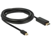 DeLOCK 83700 adaptador de cable de vídeo 3 m HDMI Mini DisplayPort Negro