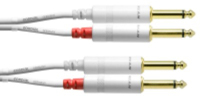 Cordial CFU 1.5 PP-SNOW cable de audio 1,5 m 2 x 6,35mm Blanco