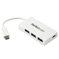 StarTech.com HB30C3A1CFBW hálózati csatlakozó USB 3.2 Gen 1 (3.1 Gen 1) Type-C 5000 Mbit/s Fehér