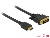 DeLOCK 85654 video kabel adapter 2 m HDMI Type A (Standaard) DVI Zwart