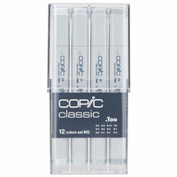 Copic Classic Neutral Gray Marker Meißel/feine Spitze Grau, Hellgrau