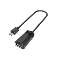 Hama 00200308 tussenstuk voor kabels Micro-USB USB Type-A Zwart