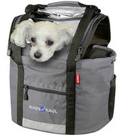 KLICKfix Doggy Shopper Vorderseite Fahrradtasche 24 l Grau