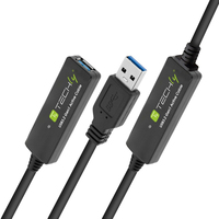 Techly ICUR30200G cable USB USB 3.2 Gen 1 (3.1 Gen 1) 20 m USB A Negro