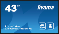 iiyama ProLite Digitale signage flatscreen 108 cm (42.5") LCD Wifi 500 cd/m² 4K Ultra HD Zwart Type processor Android 11 24/7