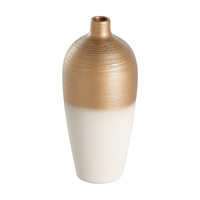 EGLO Saryksu Vase Flaschenförmige Vase Keramik Bronze, Weiß
