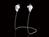 Lenco EPB-015 Headset Draadloos In-ear Oproepen/muziek Bluetooth Wit
