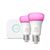 Philips Hue White and colour ambience Starter kit: 2 E27 smart bulbs (1100)