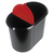 Helit H6103992 Abfallbehälter Oval Kunststoff Schwarz, Rot