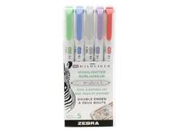 Leuchtstift Zebra Mildliner Double Cool und Refined 5er Set