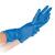 Reinigungshandschuh, Universal-Handschuh, BETTINA, PREMIUM, Länge 30cm, Blau, Größe L, 144 Paar