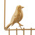 Relaxdays Schmuckhalter Wand, für Ketten, Ohrringe & Armbänder, Schmuckleiste Vogelkäfig, HBT 44,5 x 25,5 x 4,5 cm, gold