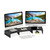 Relaxdays Monitorständer für 2 Monitore, ausziehbar, verstellbar, Monitorerhöhung Schreibtisch, PC Organizer, schwarz