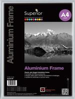 Photo Frame Aluminium with Non-glass Perspex Front Back-loading A4 297x210mm Silver