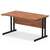 Impulse 1400 x 800mm Straight Desk Walnut Top Black Cantilever Leg MI003258