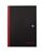 Black n Red A4 Casebound Hard Cover Notebook Ruled 192 Pages Black/Red (Pack 5)