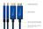 USB-C™ an HDMI 2.0b SmartFLEX Kabel, 4K UHD @60Hz, Aluminiumgehäuse, CU, dunkelblau, 3m, Good Connec