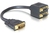 Adapter DVI 25 Stecker zu 2 x DVI 25 Buchse, Delock® [65051]