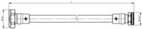 Koaxialkabel, 4.3-10 Stecker, gerade auf 4.3-10 Stecker, gerade, 50 Ω, 1/2”Flexi