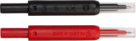 Prüfspitzensatz, Buchse 4 mm, starr, 1 kV, schwarz/rot, P01102127Z