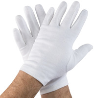 Baumwoll-Handschuh Blanc; Kleidergröße S, 23 cm (L); weiß; 12 Paar(e) / Packung