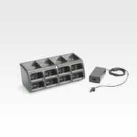 8-battery charger for RS507 incl. power supply. Please also order AC power cord (kabeurosw) separately. Batterijopladers