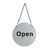 Open & Closed - Stainless Steel Double Sided Door Sign With Chain - 130mm