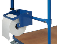 fetra® Papierrollenhalter als Anbausatz für Leichte Tischwagen 600 mm breit
