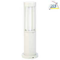 Outdoor Sockelleuchte Typ Nr. 0507, IP44, Höhe 50cm, E27 max. 20W (LED), Alu-Guss / Opalglas, Weiß