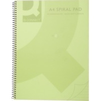 Q-CONNECT PP SPIRAL PAD A5 GREEN PK5