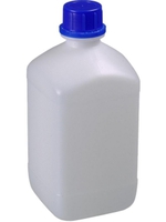 2500ml Narrow mouth square bottles HDPE with tamper-evident screw cap