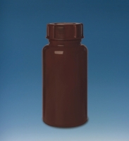 500ml Wide-mouth bottles with screw cap LDPE amber
